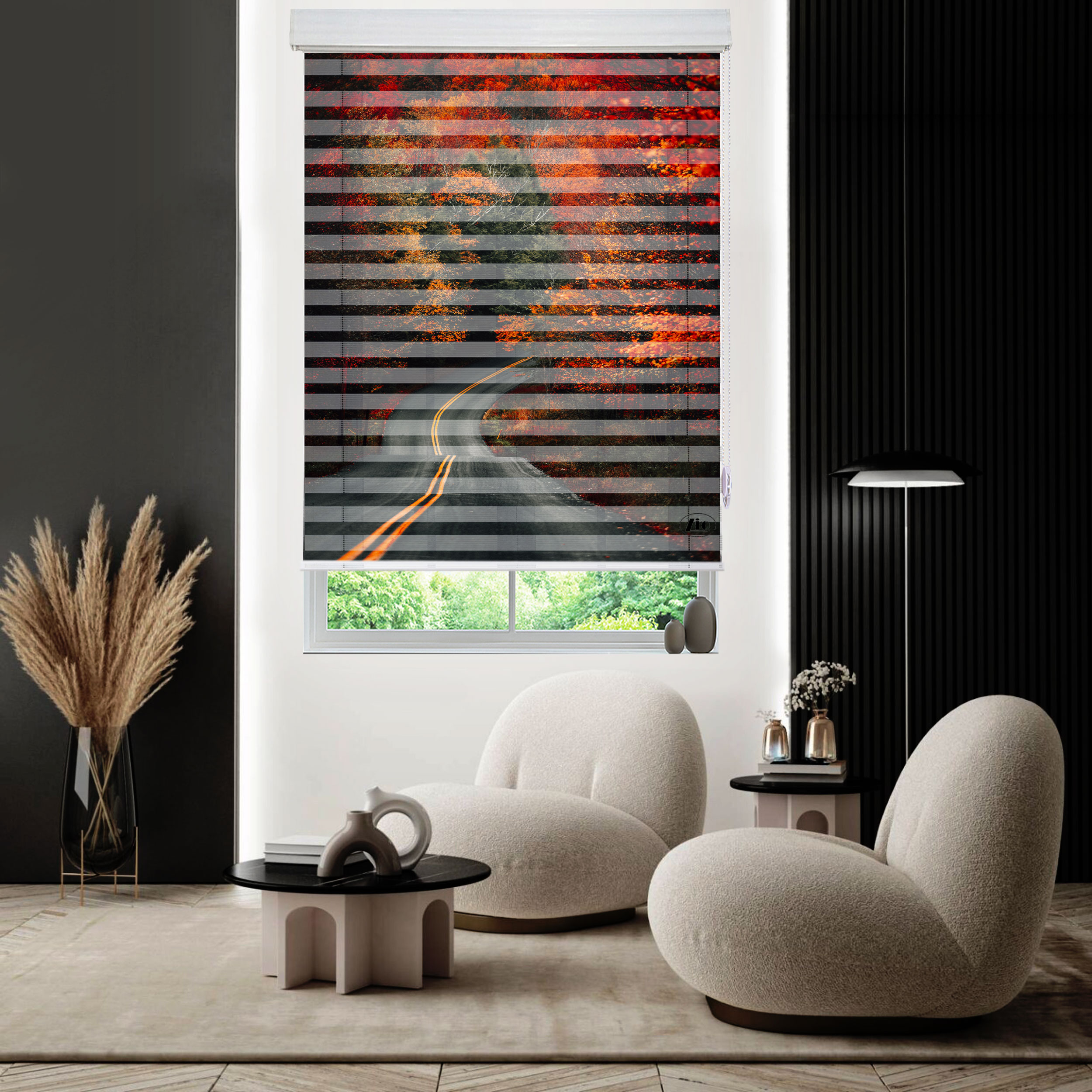 پرده زبرا زیو مدل O-7026 سایز 100x280 سانتی متر