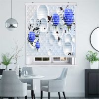 پرده زبرا زیو مدل سیلوئت 3D1254 سایز 150x150 سانتی متر