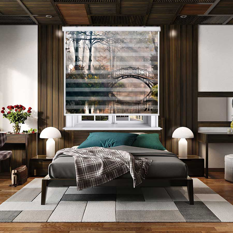 پرده زبرا زیو کد L5034 سایز 150X150 سانتی متر
