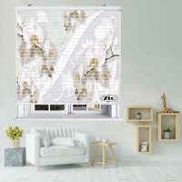 پرده زبرا زیو مدل سیلوئت 3D1451 سایز 150x150 سانتی متر
