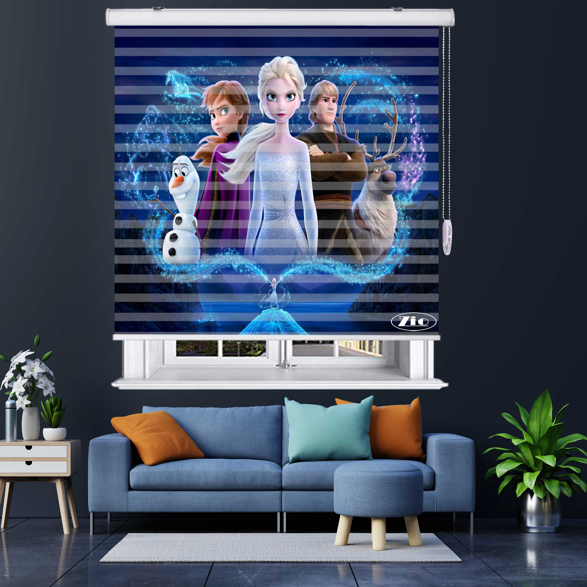 پرده زبرا زیو مدل K3121 سایز 150x200 سانتی متر