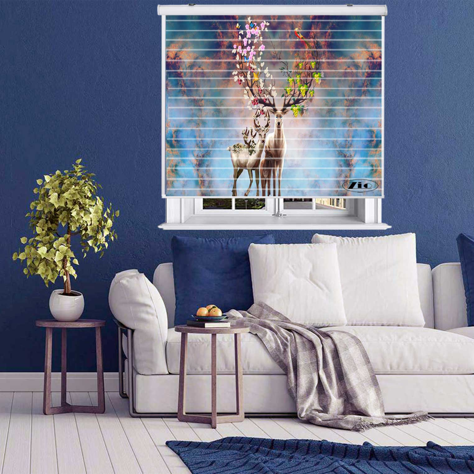 پرده زبرا زیو مدل 3D1105 سایز 150x150 سانتی متر