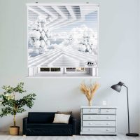 پرده زبرا زیو مدل سیلوئت 3D1512 سایز 150x150 سانتی متر