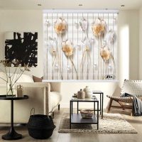 پرده زبرا زیو کد 3D1303 سایز 150x150 سانتی متر