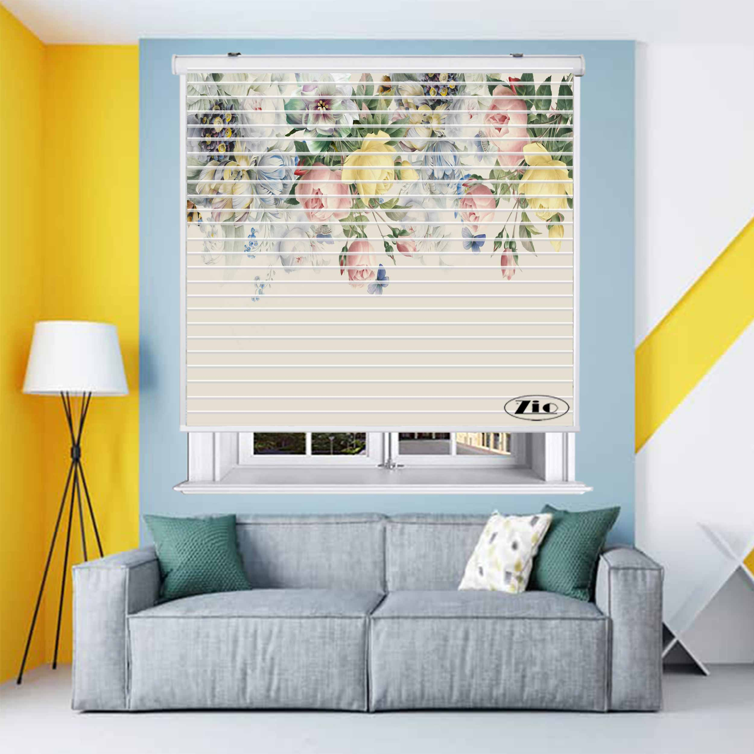 پرده زبرا زیو مدل سیلوئت P-6014 سایز 150x150 سانتی متر