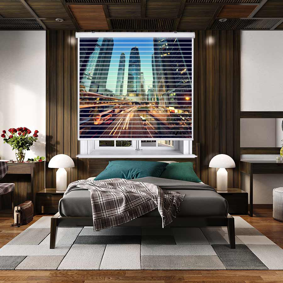 پرده زبرا زیو مدل سیلوئت C-2025 سایز 150x150 سانتی متر
