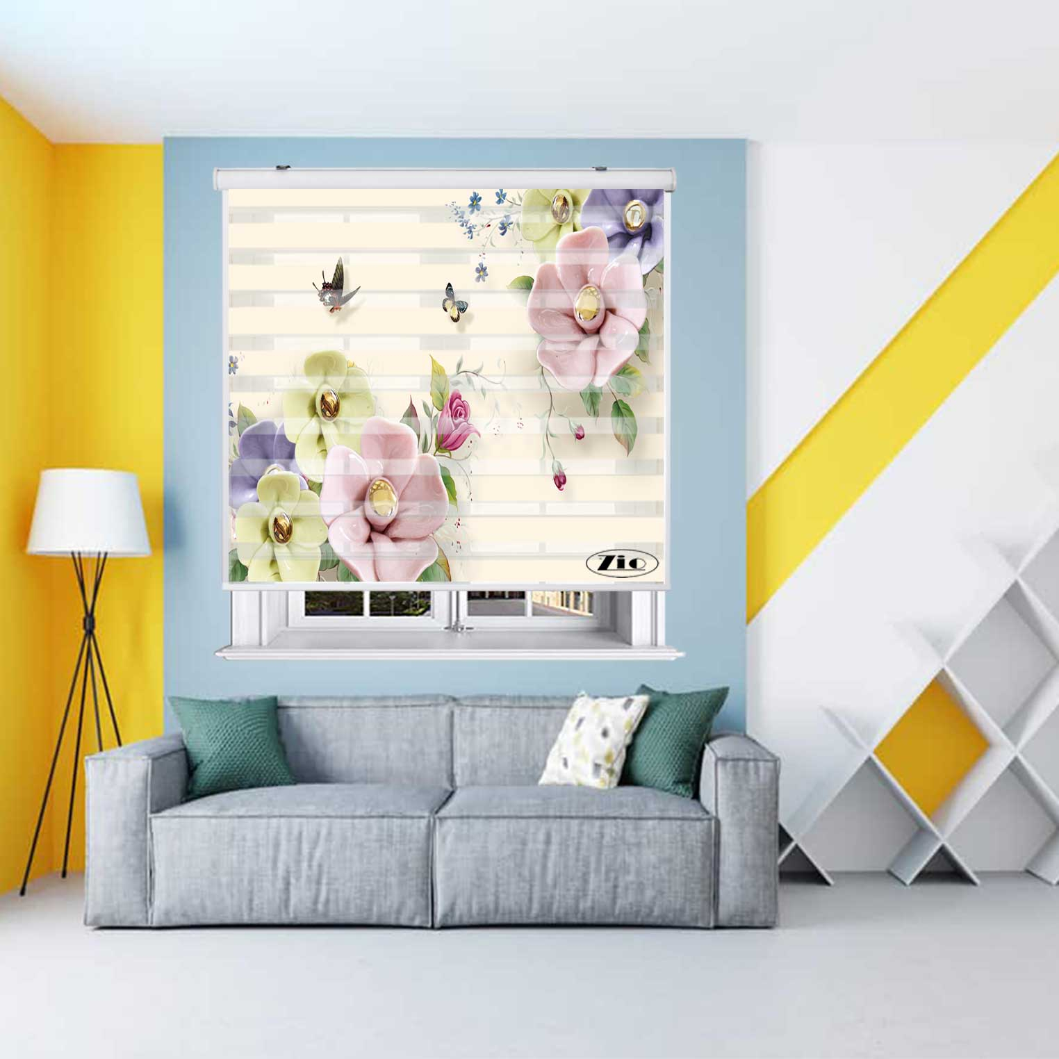 پرده زبرا زیو کد 3D1526 سایز 150X150 سانتی متر