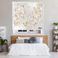 پرده زبرا زیو مدل سیلوئت 3D1249 سایز 150x150 سانتی متر