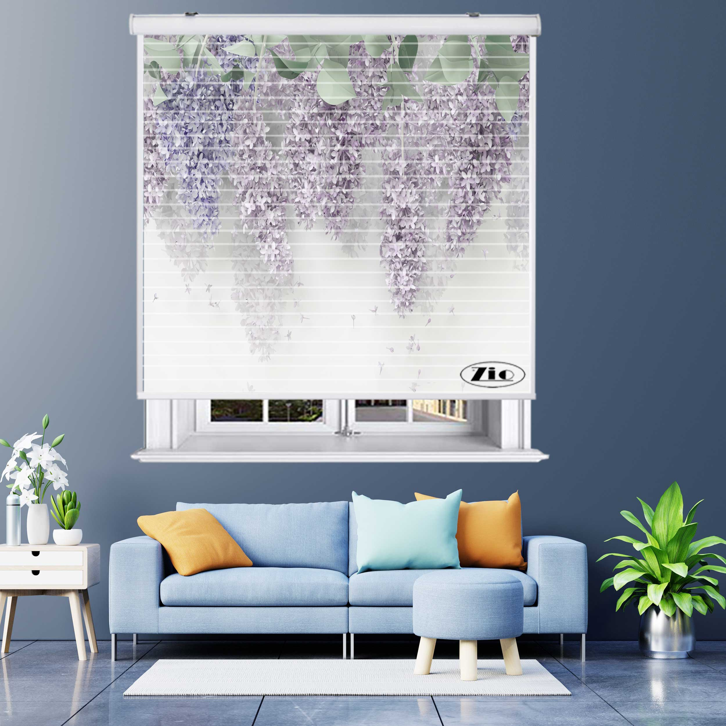 پرده زبرا زیو مدل 3D1068 سایز 150x150 سانتی متر