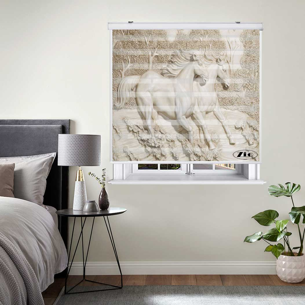 پرده زبرا زیو کد 3D1458 سایز 150X150 سانتی متر