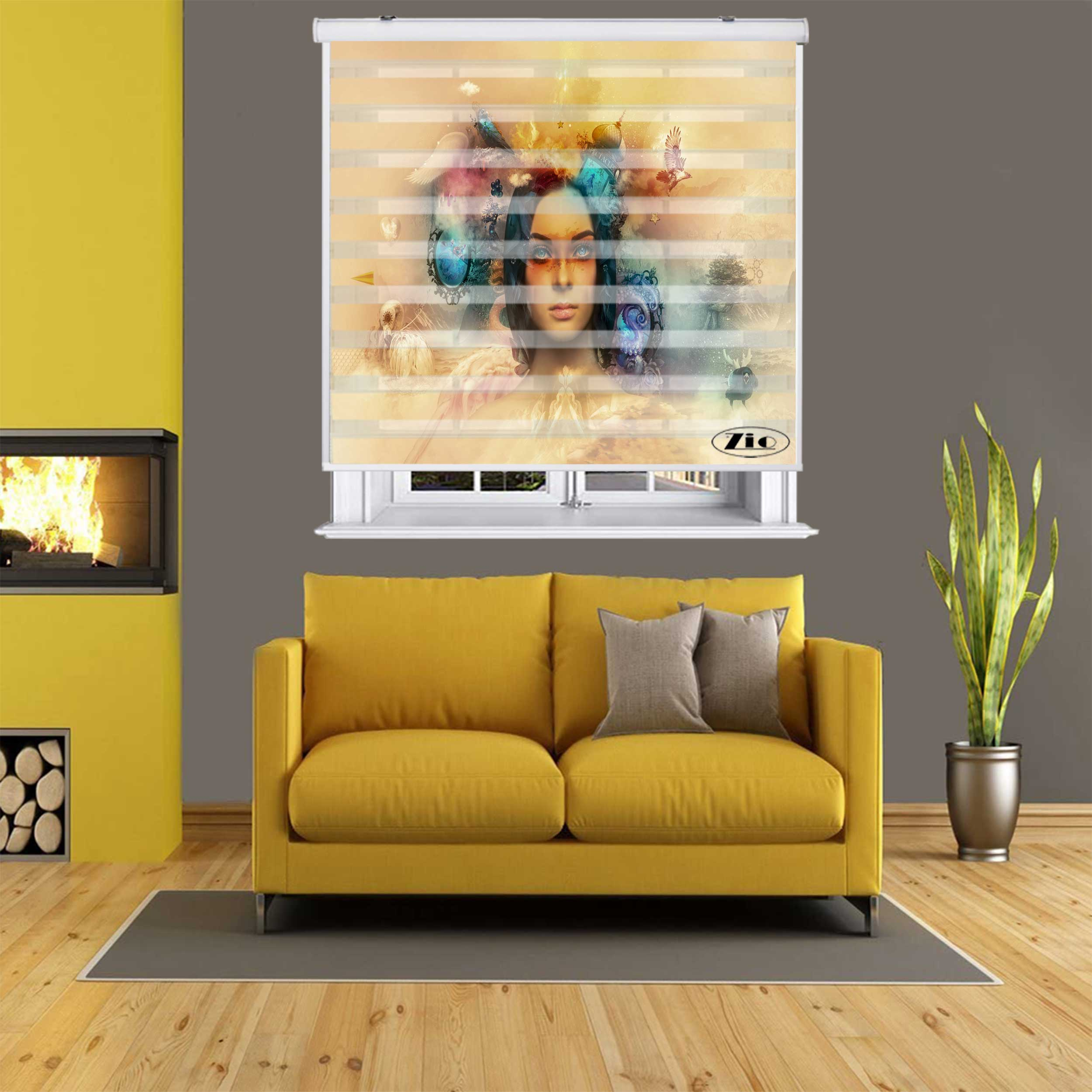 پرده زبرا زیو کد W4076 سایز 150X150 سانتی متر