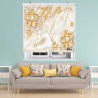 پرده زبرا زیو مدل سیلوئت 3D1274 سایز 150x150 سانتی متر