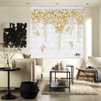 پرده زبرا زیو کد 3D1222 سایز 150x200 سانتی متر