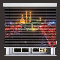 پرده زبرا زیو مدل بین الحرمین M-12 سایز 150x150 سانتی متر