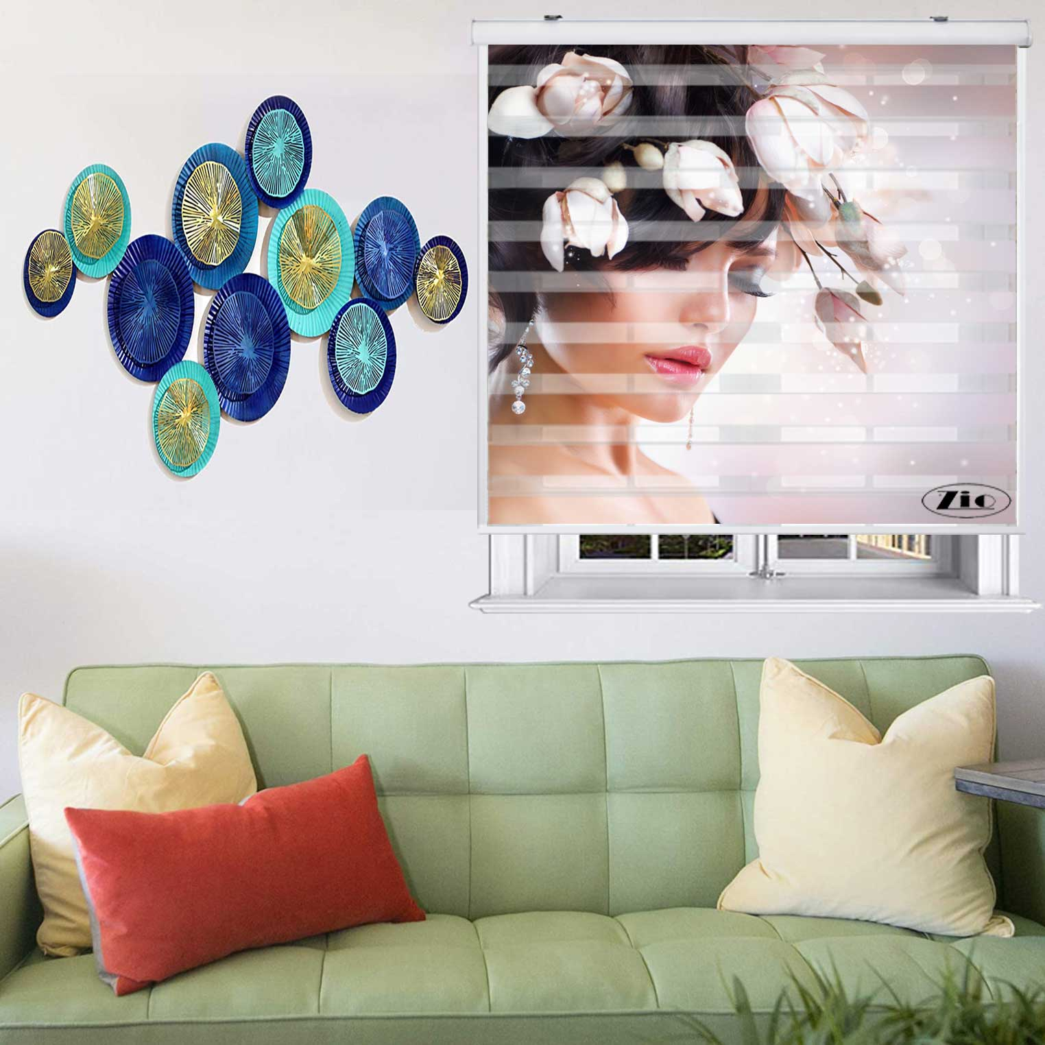 پرده زبرا زیو کد W4043 سایز 150X150 سانتی متر