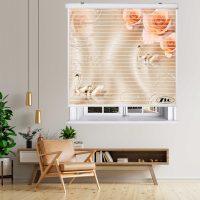 پرده زبرا زیو مدل سیلوئت 3D1412 سایز 150x150 سانتی متر