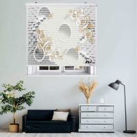 پرده زبرا زیو مدل سیلوئت 3D1377 سایز 150x150 سانتی متر