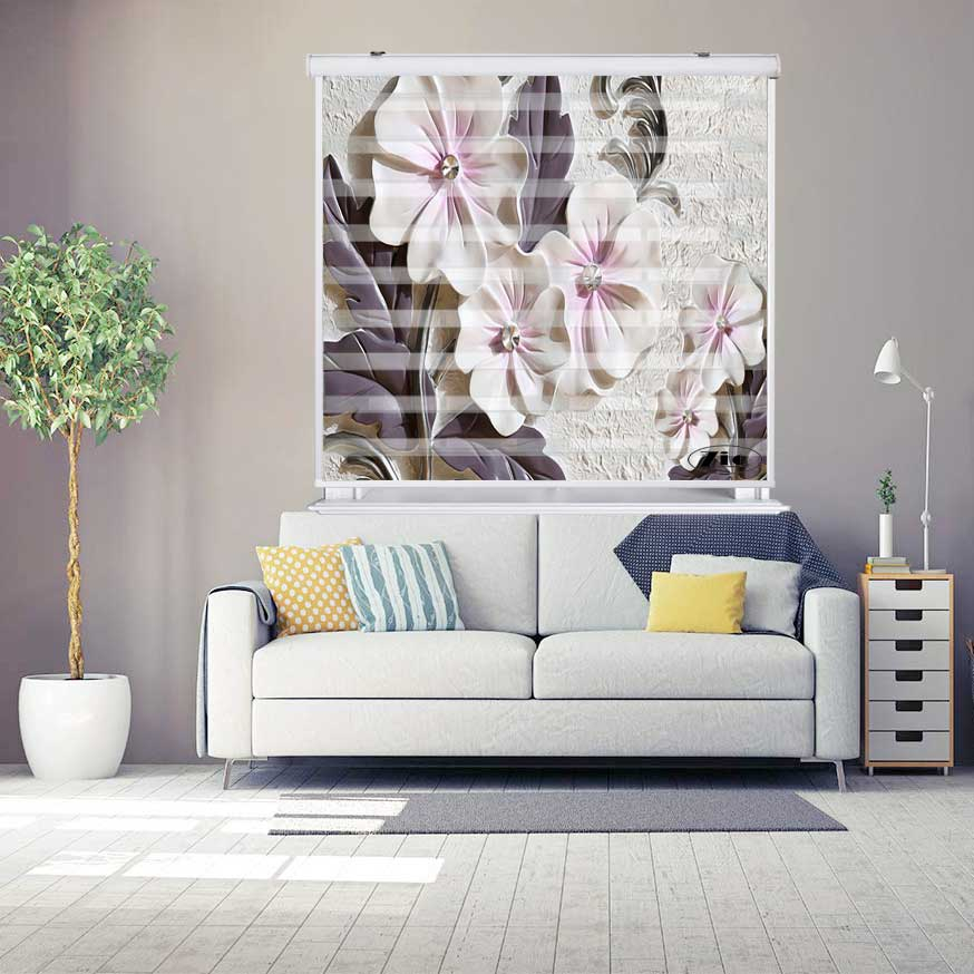 پرده زبرا زیو کد 3D1446 سایز 150x200 سانتی متر
