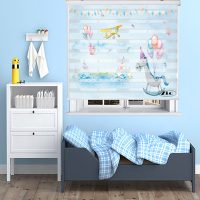 پرده زبرا زیو کد K3006 سایز 150x150 سانتی متر