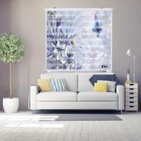 پرده زبرا زیو کد 3D1422 سایز 150x150 سانتی متر