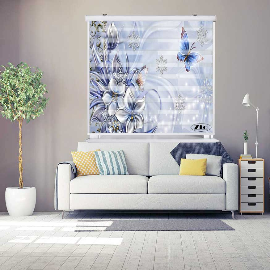 پرده زبرا زیو کد 3D1422 سایز 150x200 سانتی متر