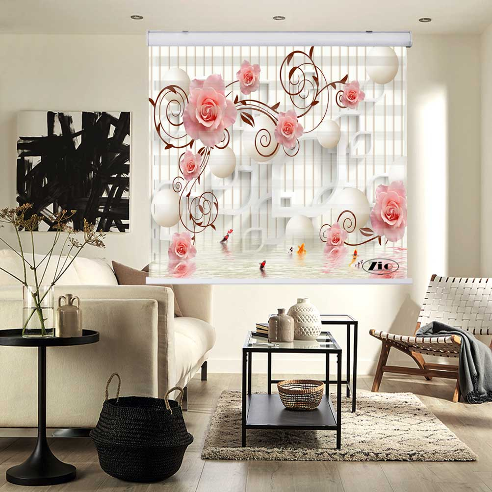 پرده زبرا زیو کد 3D1150 سایز 150x150 سانتی متر