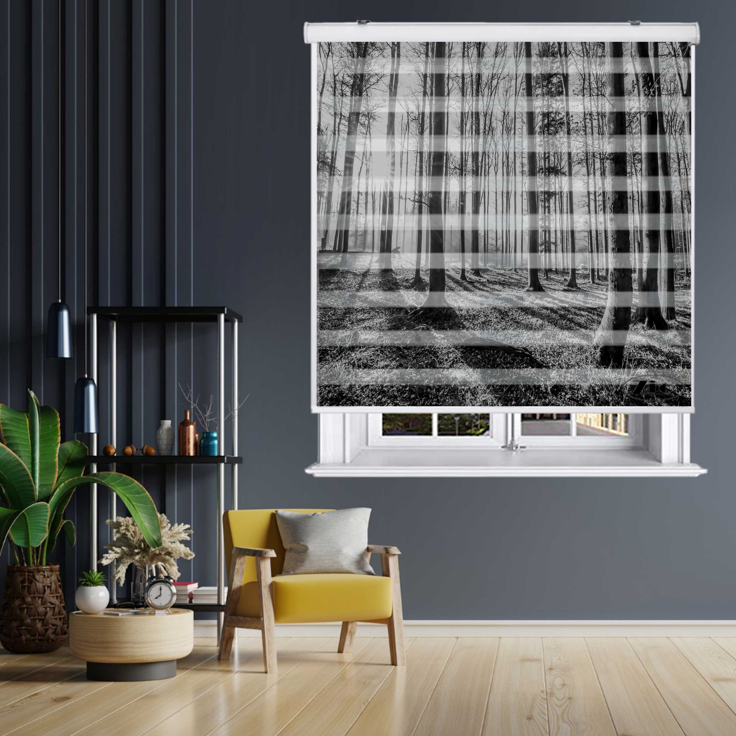 پرده زبرا زیو کد L5062 سایز 150X150 سانتی متر