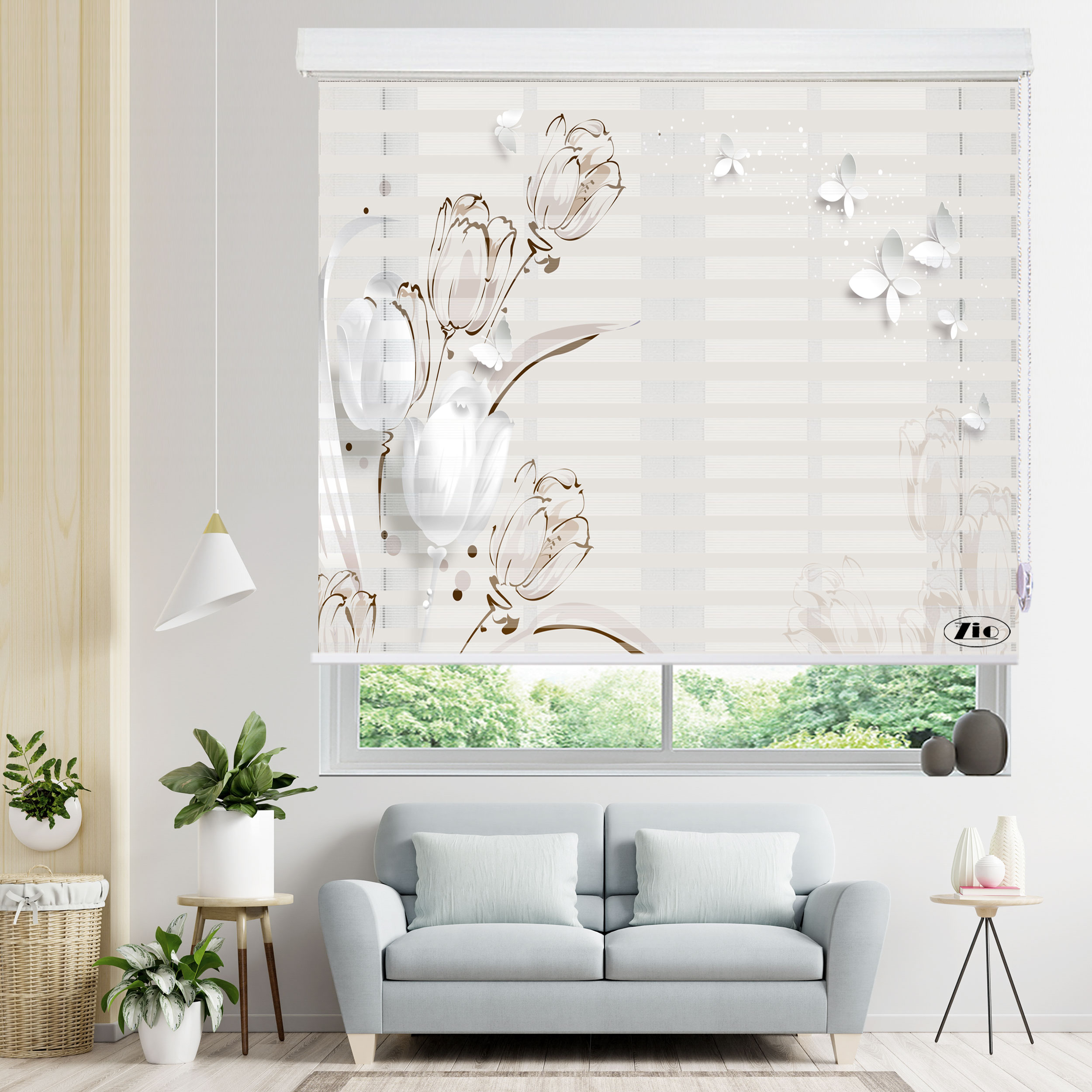 پرده زبرا زیو مدل 3D-1038 سایز 150x150 سانتی متر