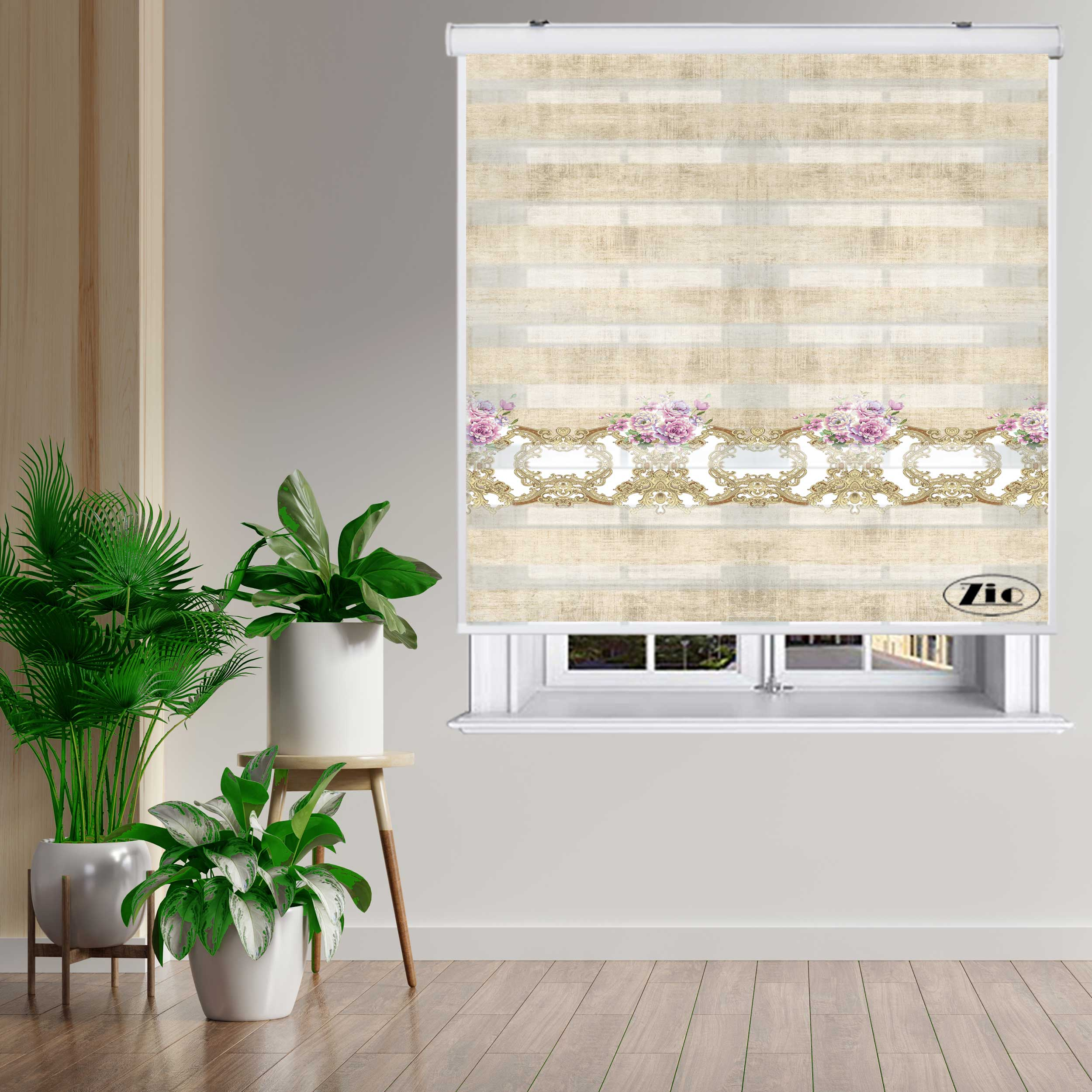 پرده زبرا زیو کد MP-9014 سایز 150x150 سانتی متر