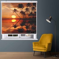 پرده زبرا زیو مدل سیلوئت L-5003 سایز 150x150 سانتی متر