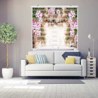 پرده زبرا زیو کد 3D1432 سایز 150x150 سانتی متر