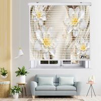 پرده زبرا زیو مدل سیلوئت 3D1287 سایز 150x150 سانتی متر
