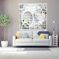 پرده زبرا زیو کد 3D1430 سایز 150x150 سانتی متر