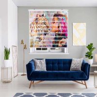پرده زبرا زیو کد P6018 سایز 150x150 سانتی متر
