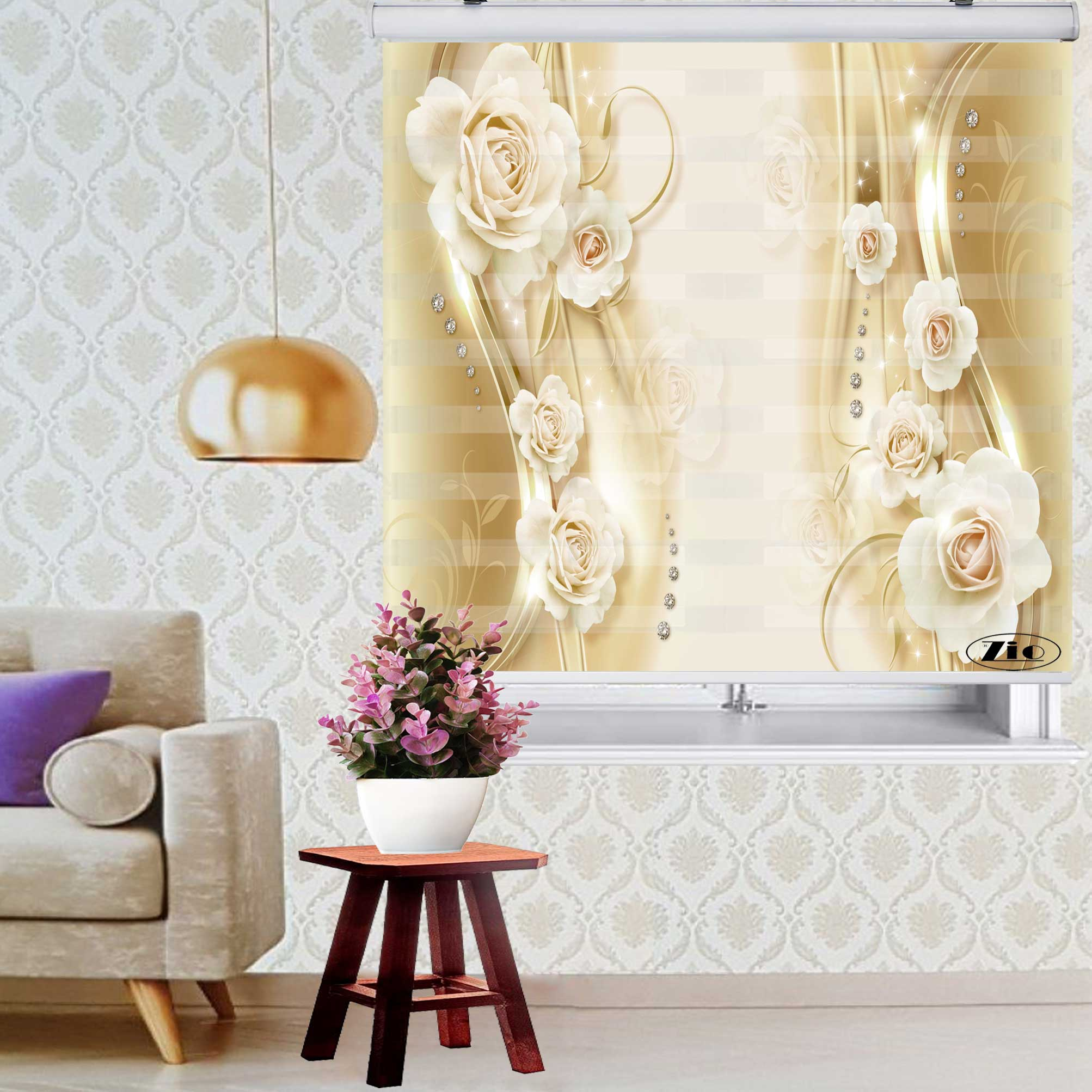 پرده زبرا زیو کد 3D1279 سایز 150x200 سانتی متر