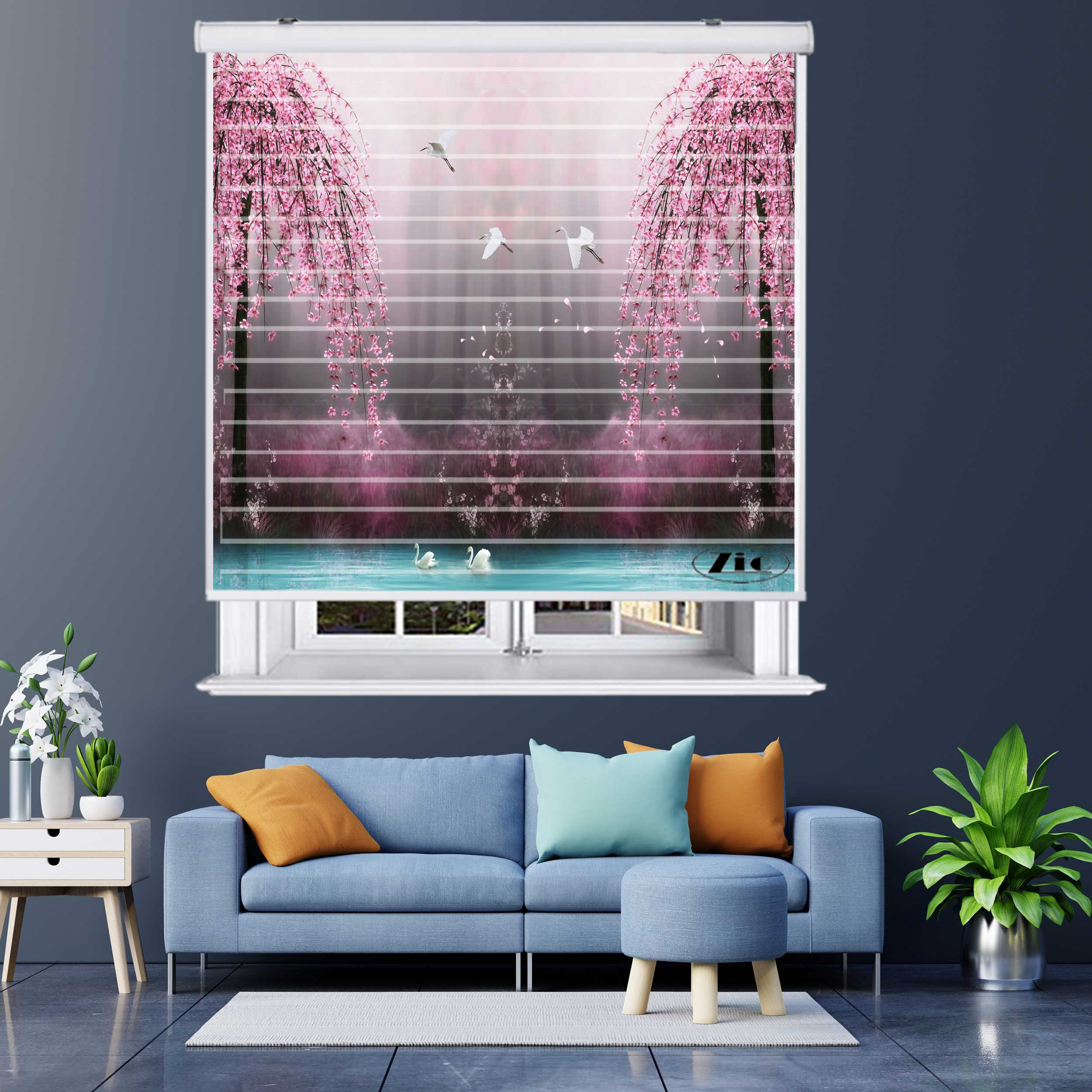 پرده زبرا مدل 3D1020 سایز 150x150 سانتی متر
