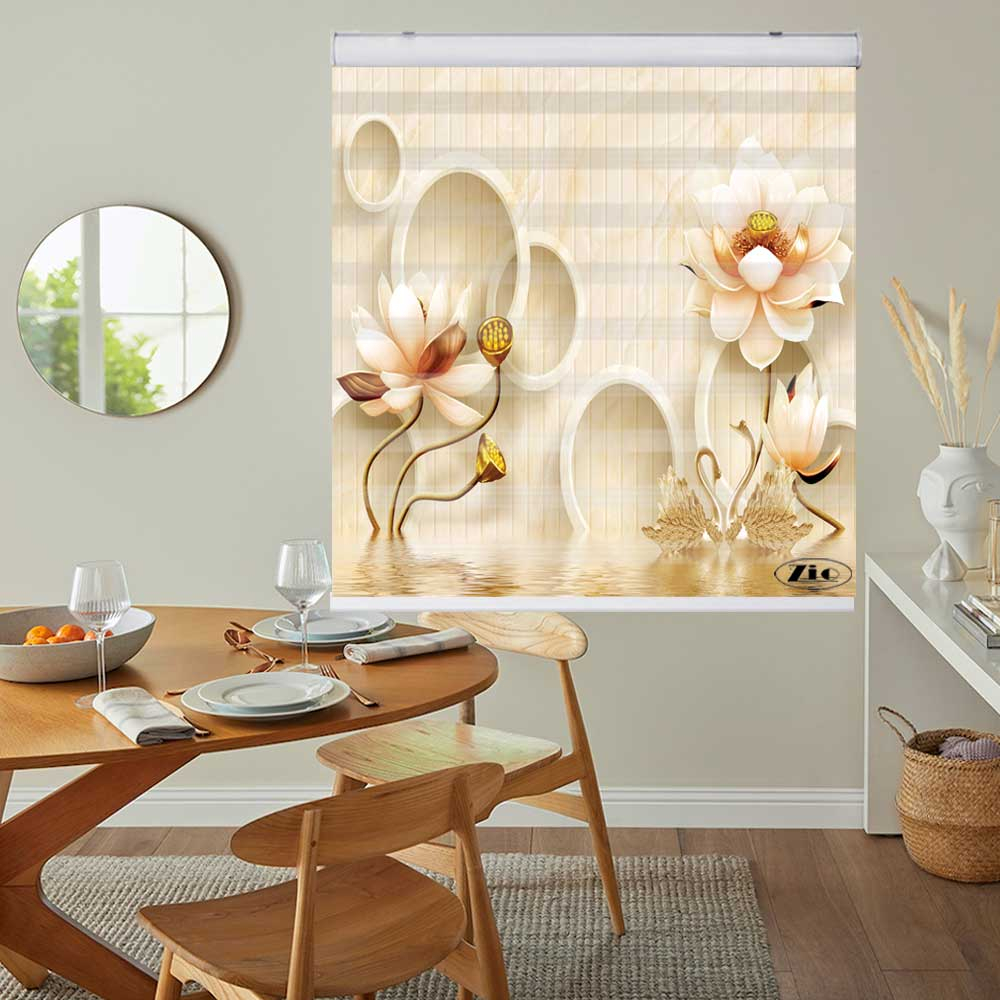 پرده زبرا زیو کد 3D1240 سایز 150x200 سانتی متر