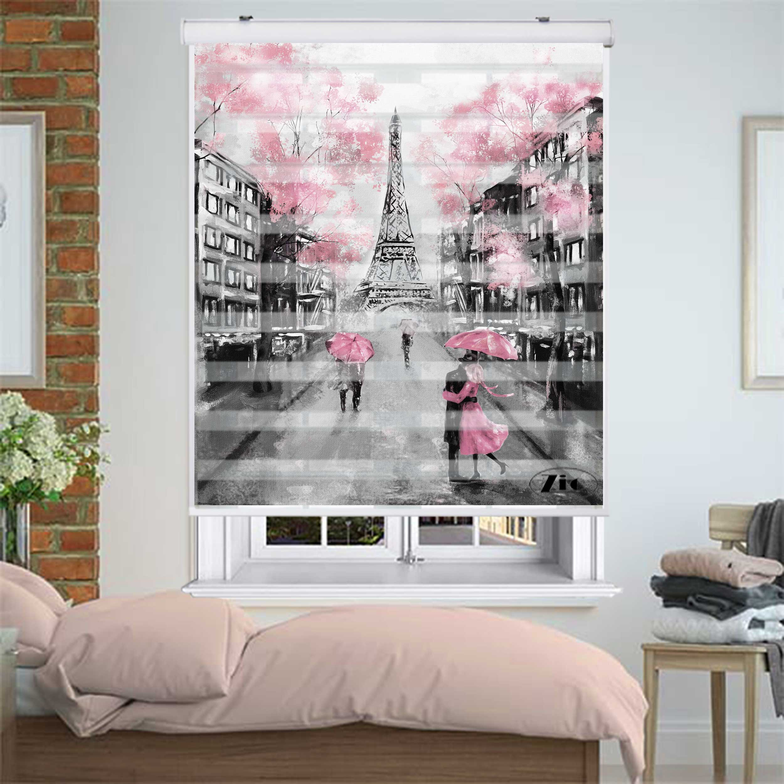 پرده زبرا زیو کد P6037 سایز 150X150 سانتی متر