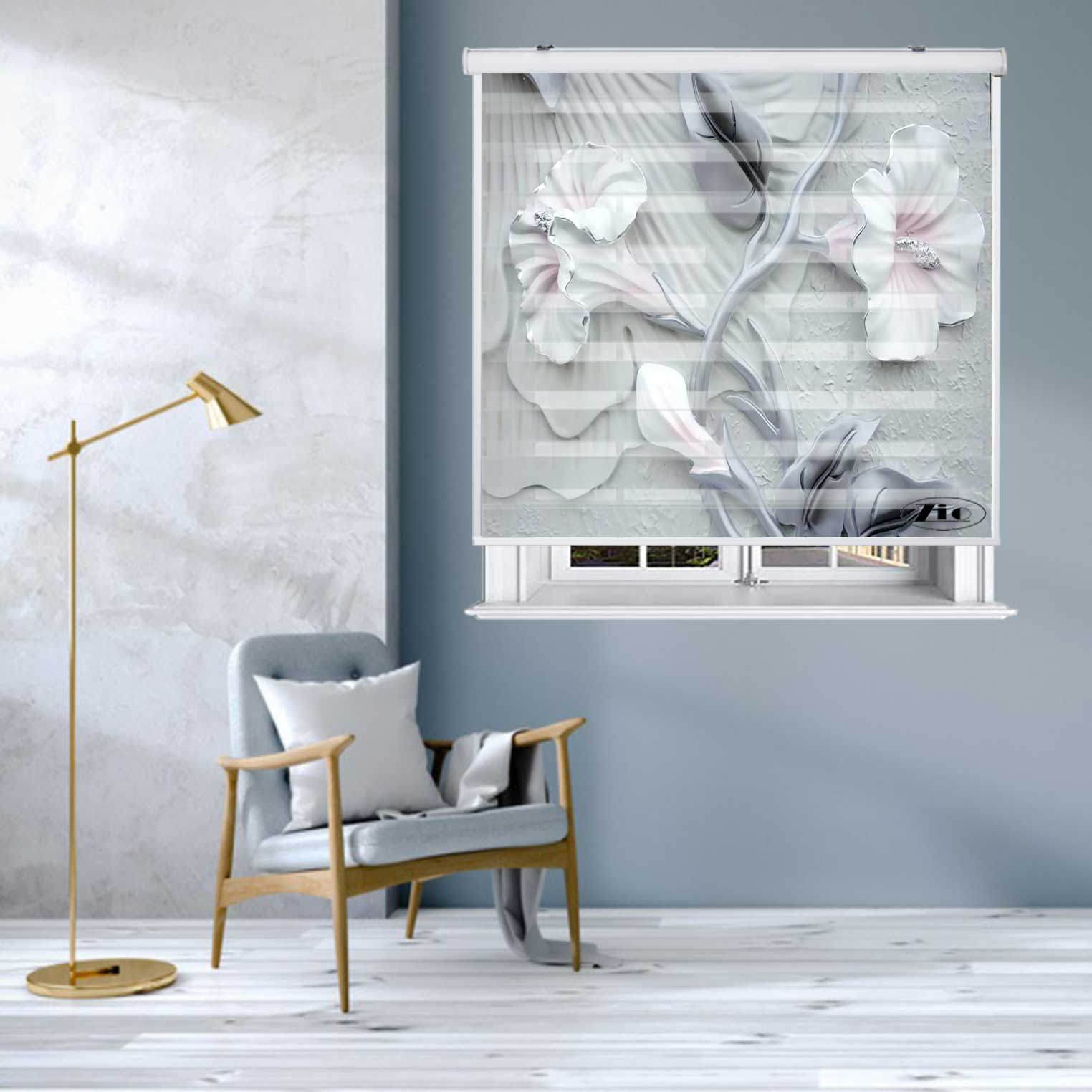 پرده زبرا زیو کد  3D1453 سایز 150X150 سانتی متر