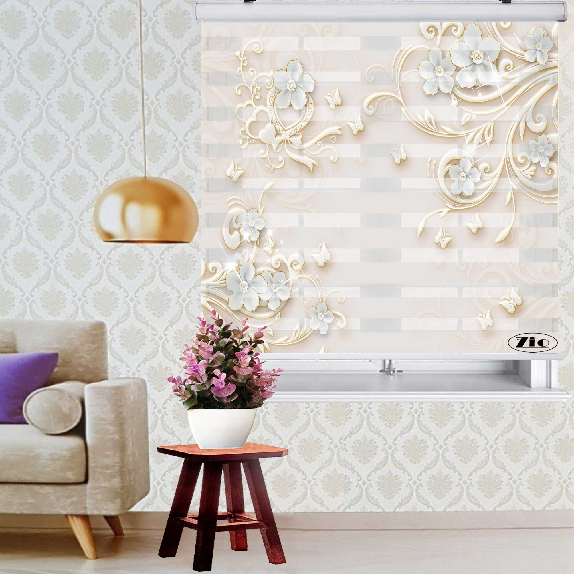 پرده زبرا زیو کد 3D1316 سایز 150x200 سانتی متر