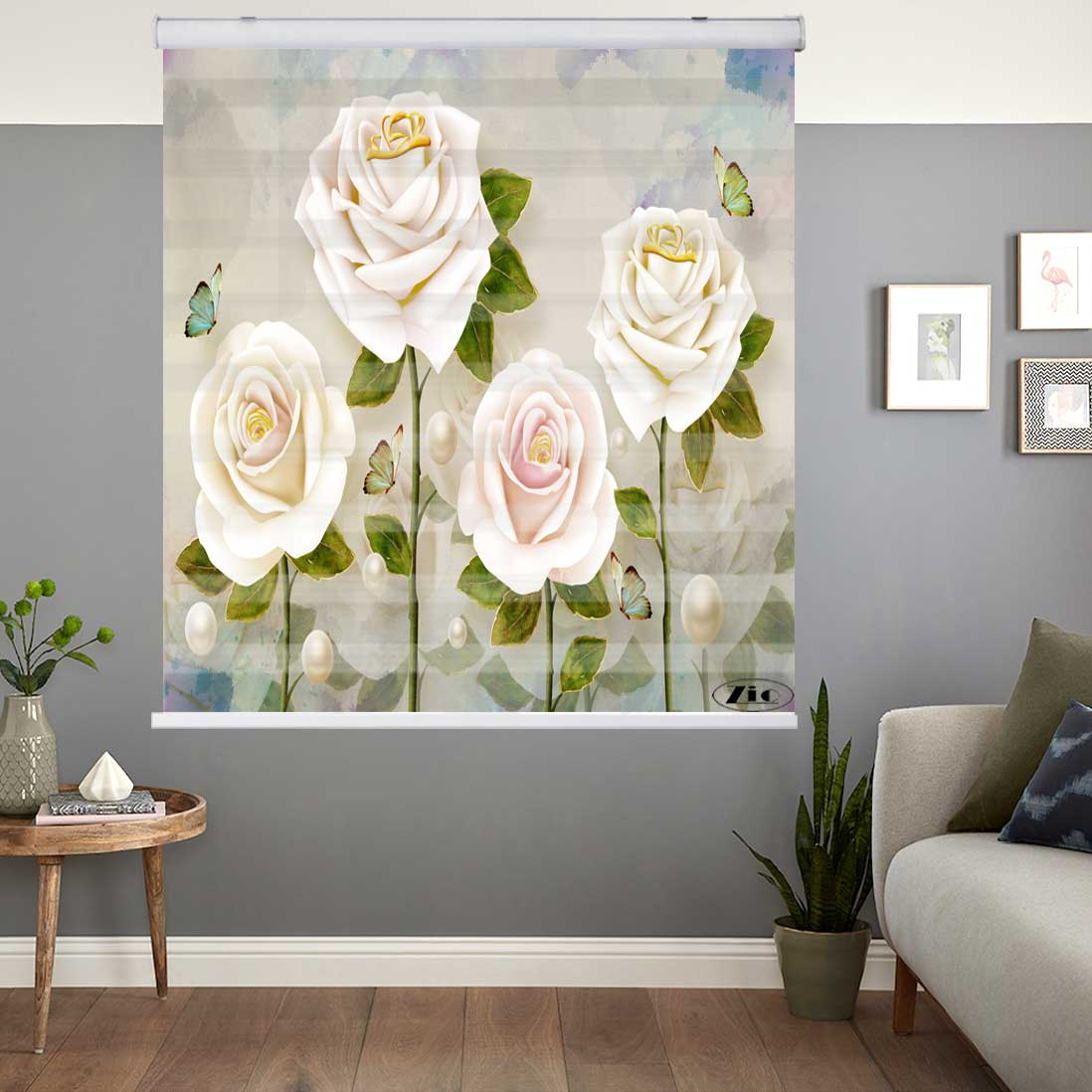 پرده زبرا زیو کد 3D1331 سایز 150x150 سانتی متر