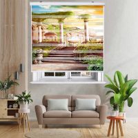 پرده زبرا زیو کد L5019 سایز 150X150 سانتی متر