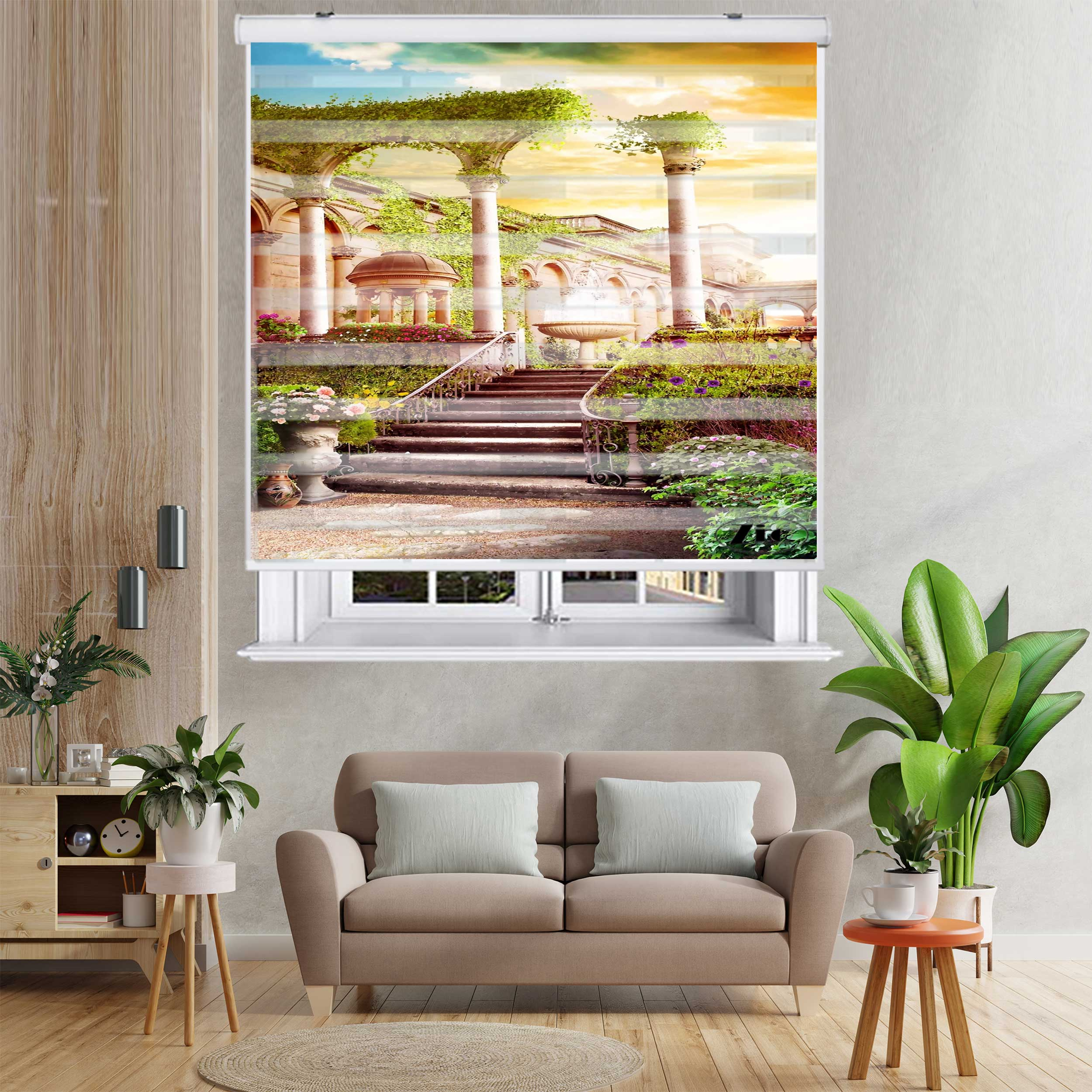 پرده زبرا زیو کد L5019 سایز 150X150 سانتی متر