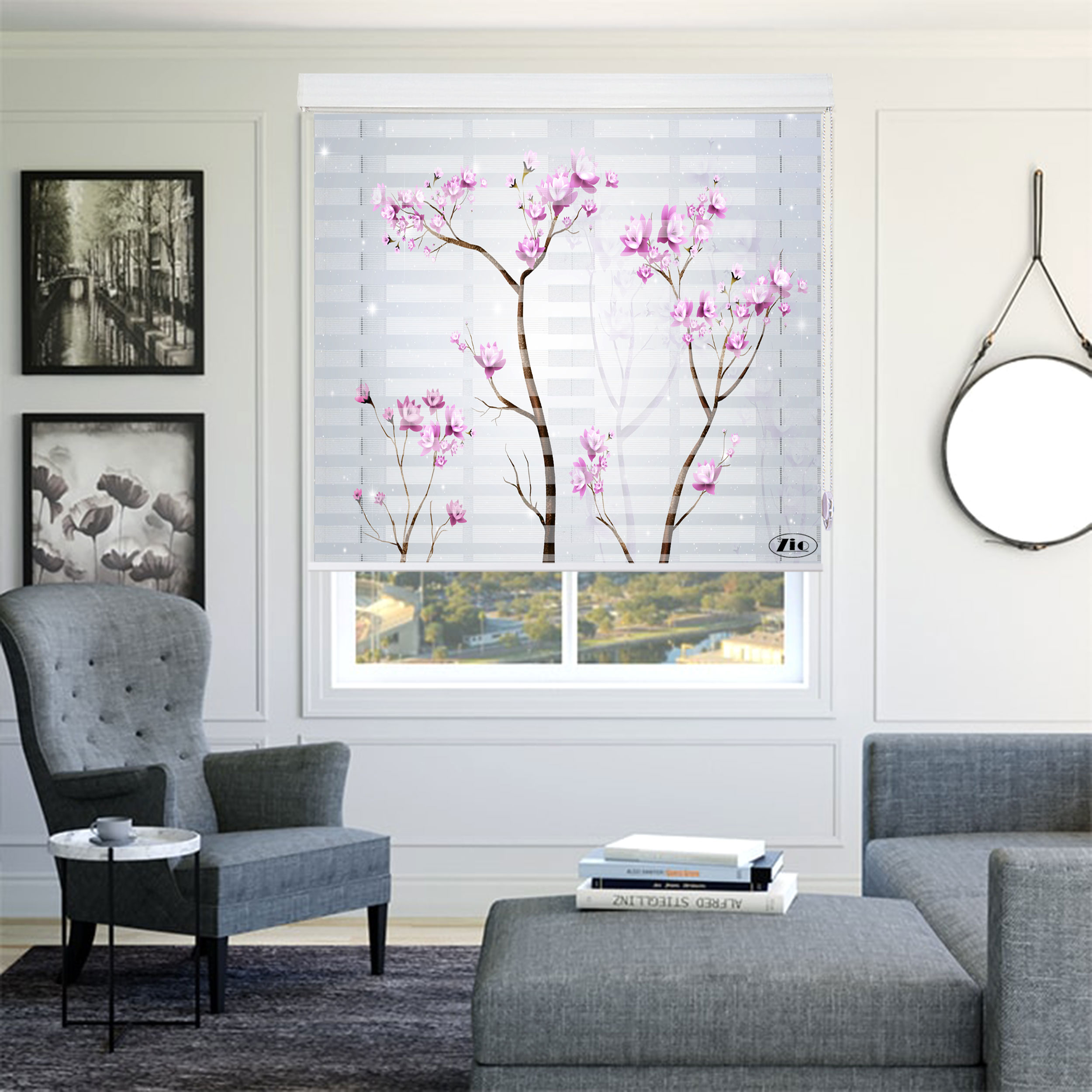 پرده زبرا زیو مدل 3D-1195 سایز 100x150 سانتی متر