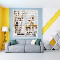 پرده زبرا زیو کد 3D1504 سایز 150x200 سانتی متر