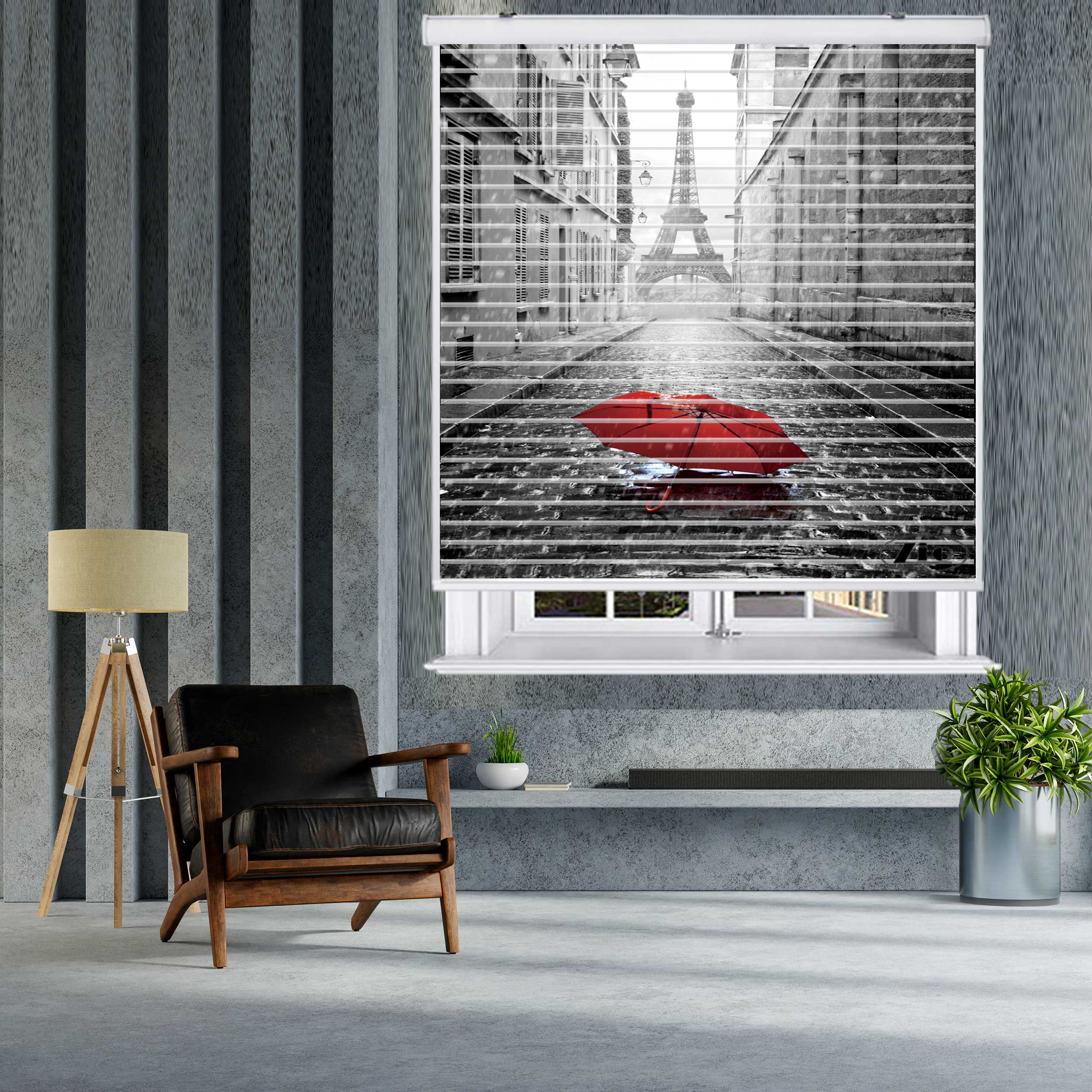 پرده زبرا زیو مدل سیلوئت C-2009 سایز 150x150 سانتی متر