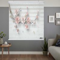 پرده زبرا زیو کد 3D1180 سایز 150x150 سانتی متر