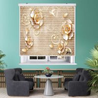 پرده زبرا زیو مدل سیلوئت 3D1236 سایز 150x150 سانتی متر