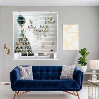 پرده زبرا زیو کد K3049 سایز 150X150 سانتی متر