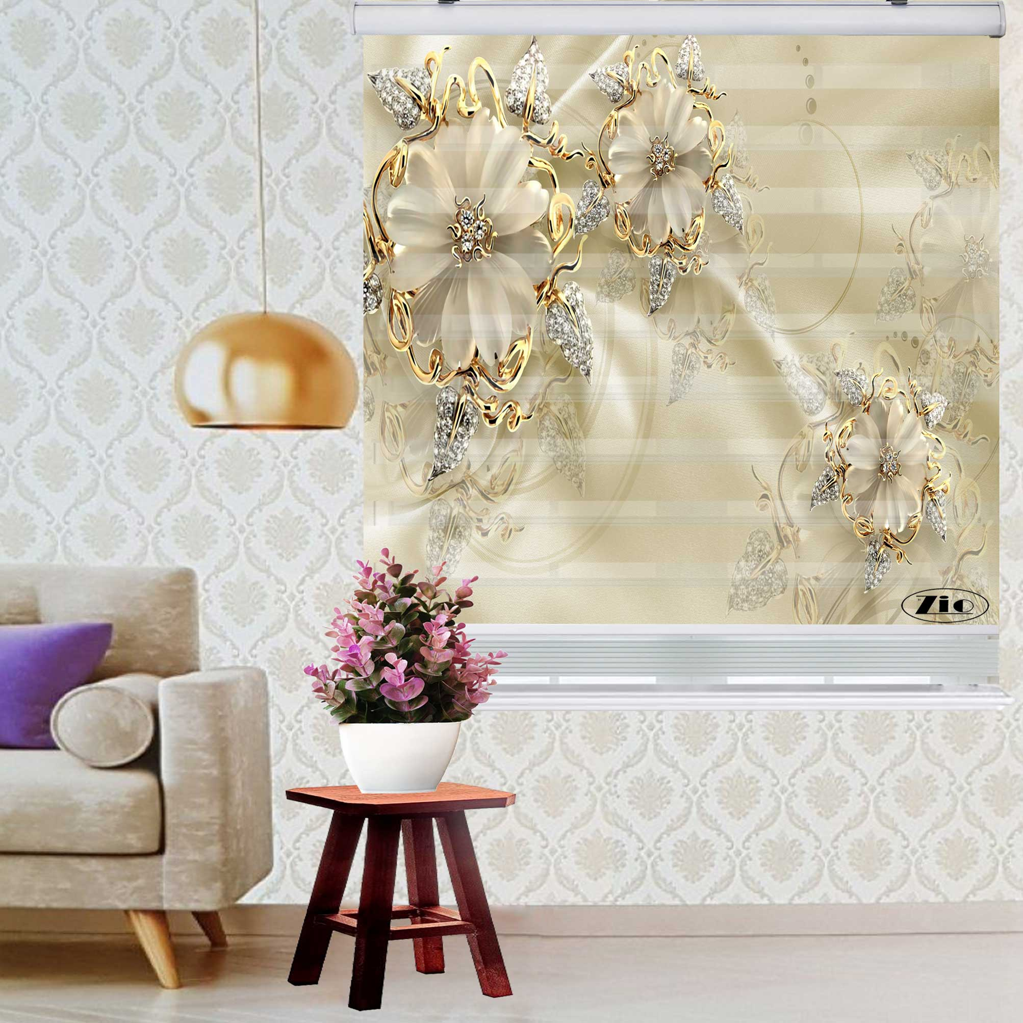 پرده زبرا زیو کد 3D1102 سایز 150x200 سانتی متر